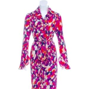 DVF - Diane Von Furstenberg - Manala silk dress with ruffles size 8